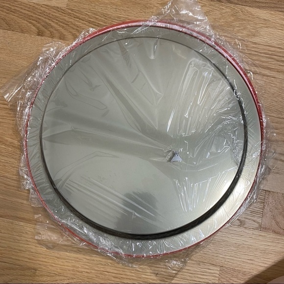 Vintage Metal Angel Print Christmas Serving Tray Circle NEW Cookie 1987 - Picture 4 of 6